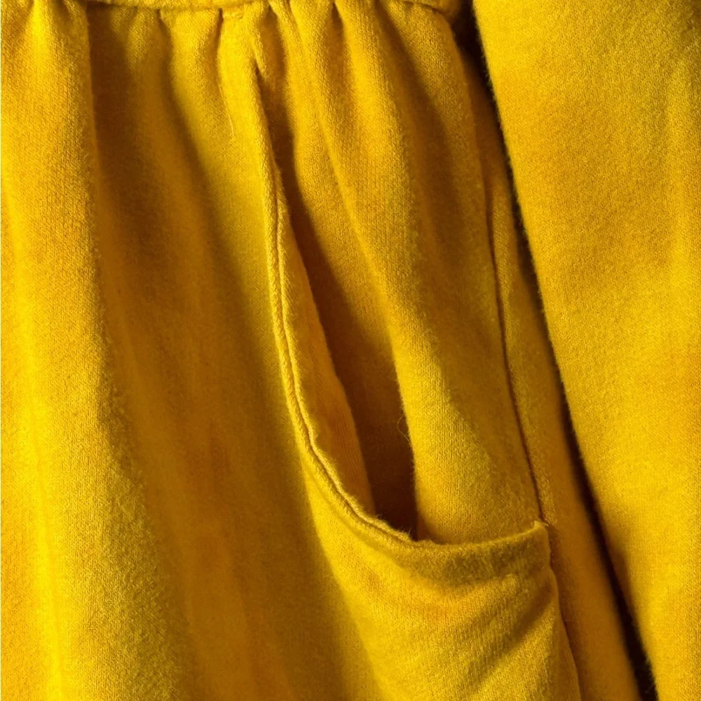 Cat & Jack Yellow Kids Dress Size 6/6X Long Sleeve Casual Pocket Twirl Cute
